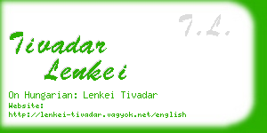 tivadar lenkei business card